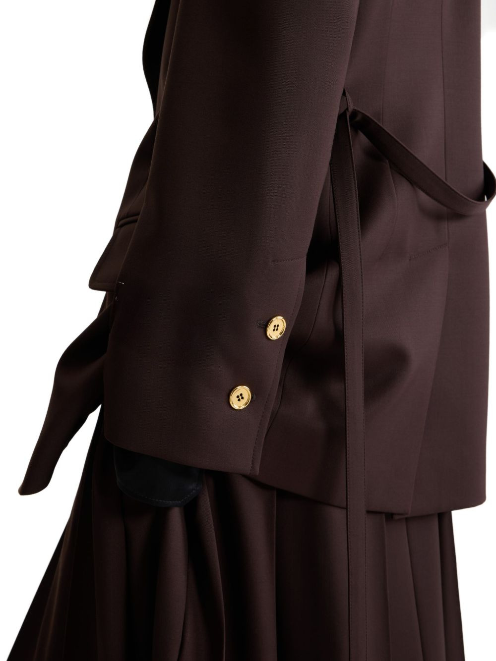 single-breasted belted jacket - 4