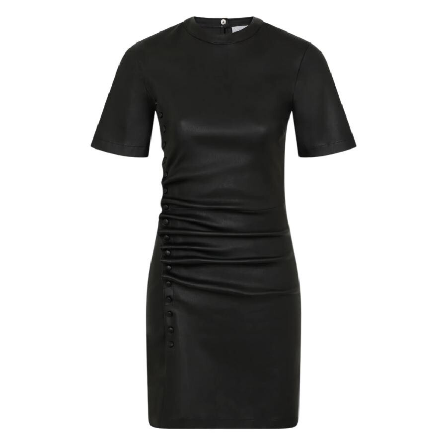 Paco Rabanne Asymmetrical Side Smooth Leather Mini Dress - 2