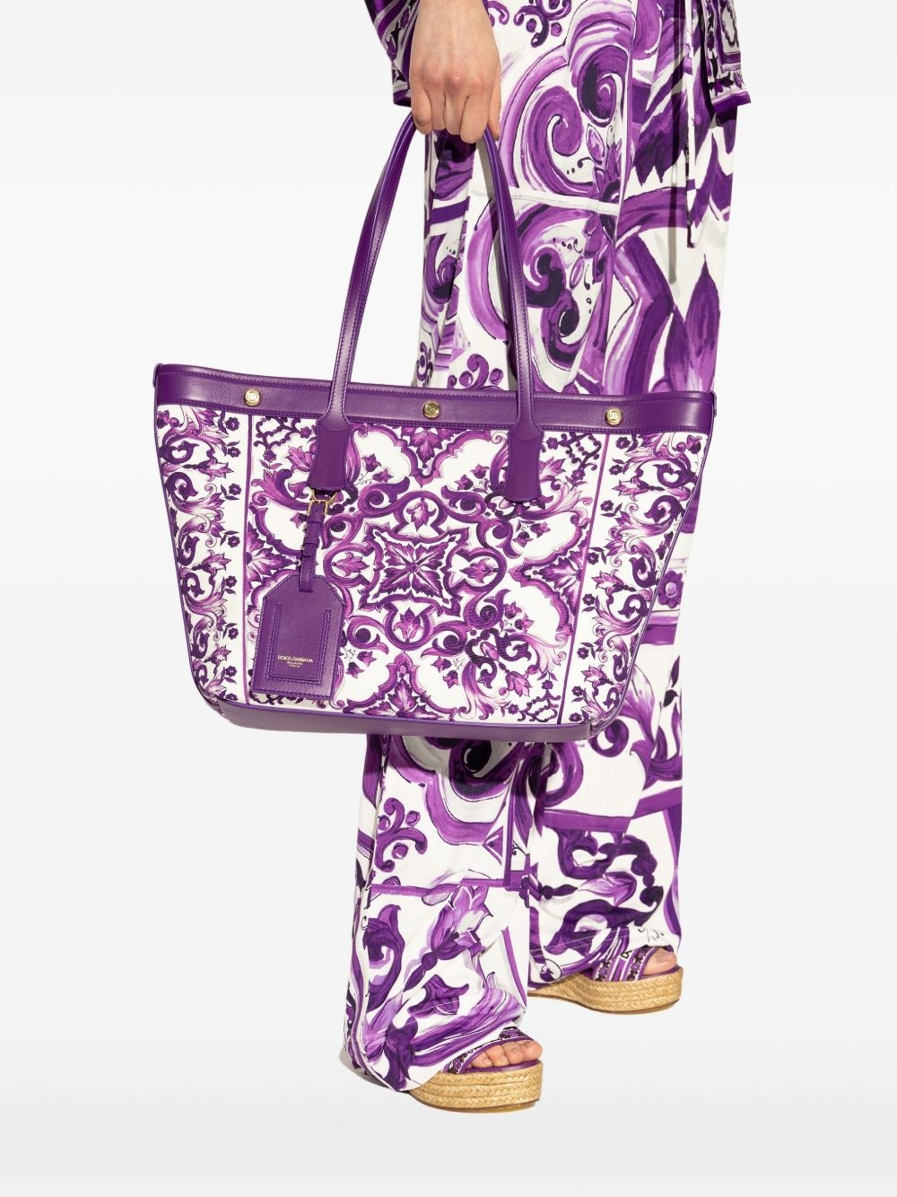 Majolica-print tote bag - 2