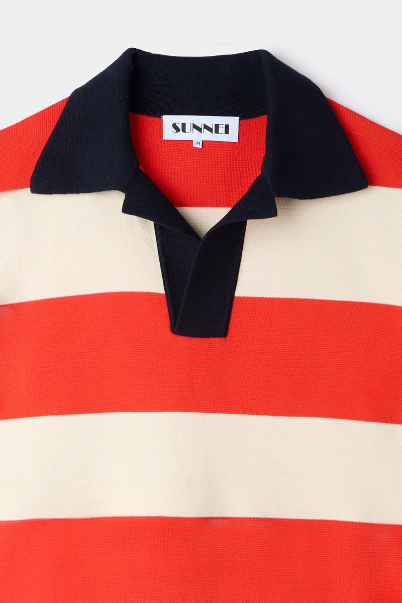 MAGLIAUNITA POLO SHIRT / cream & orange stripes 6