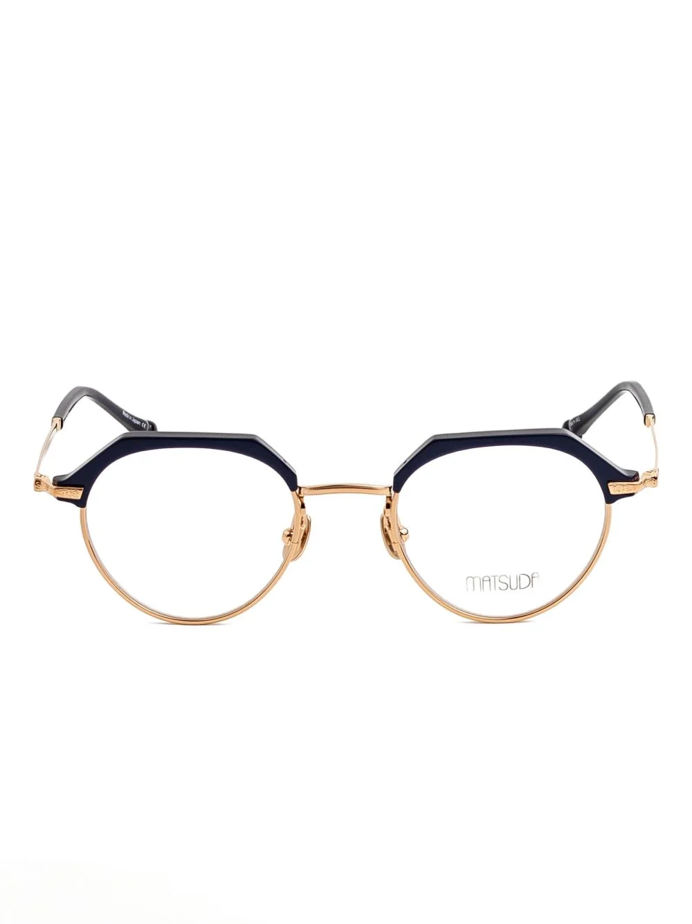 geometric-frame glasses - 1