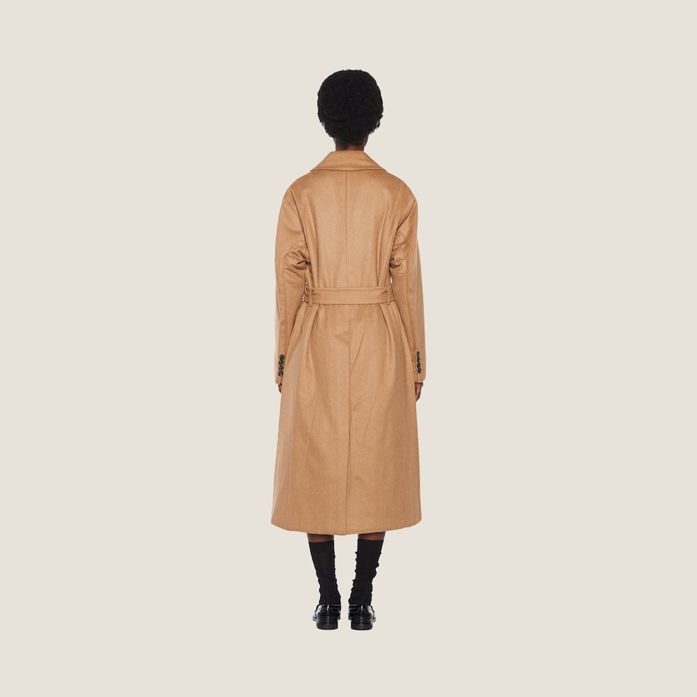 Padded camel velour coat - 3