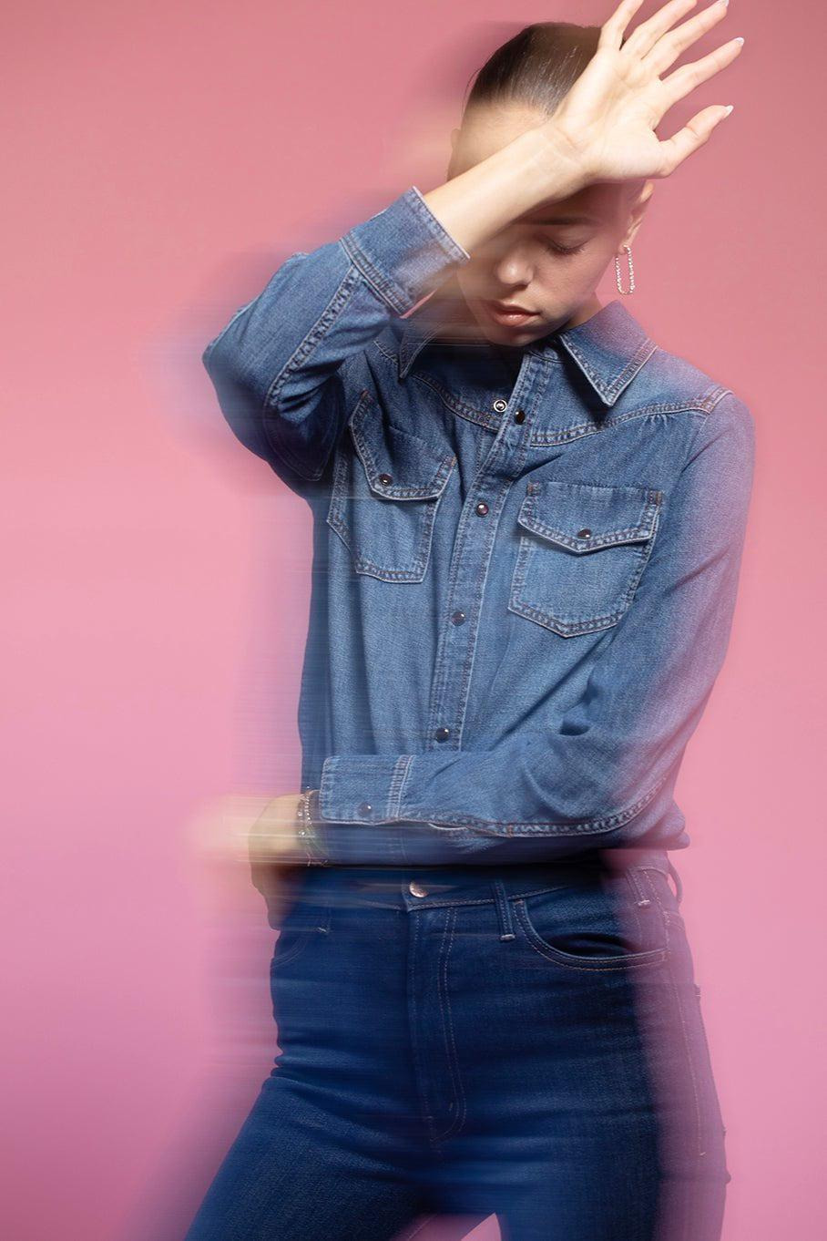 Denim Romance Blouse - 3