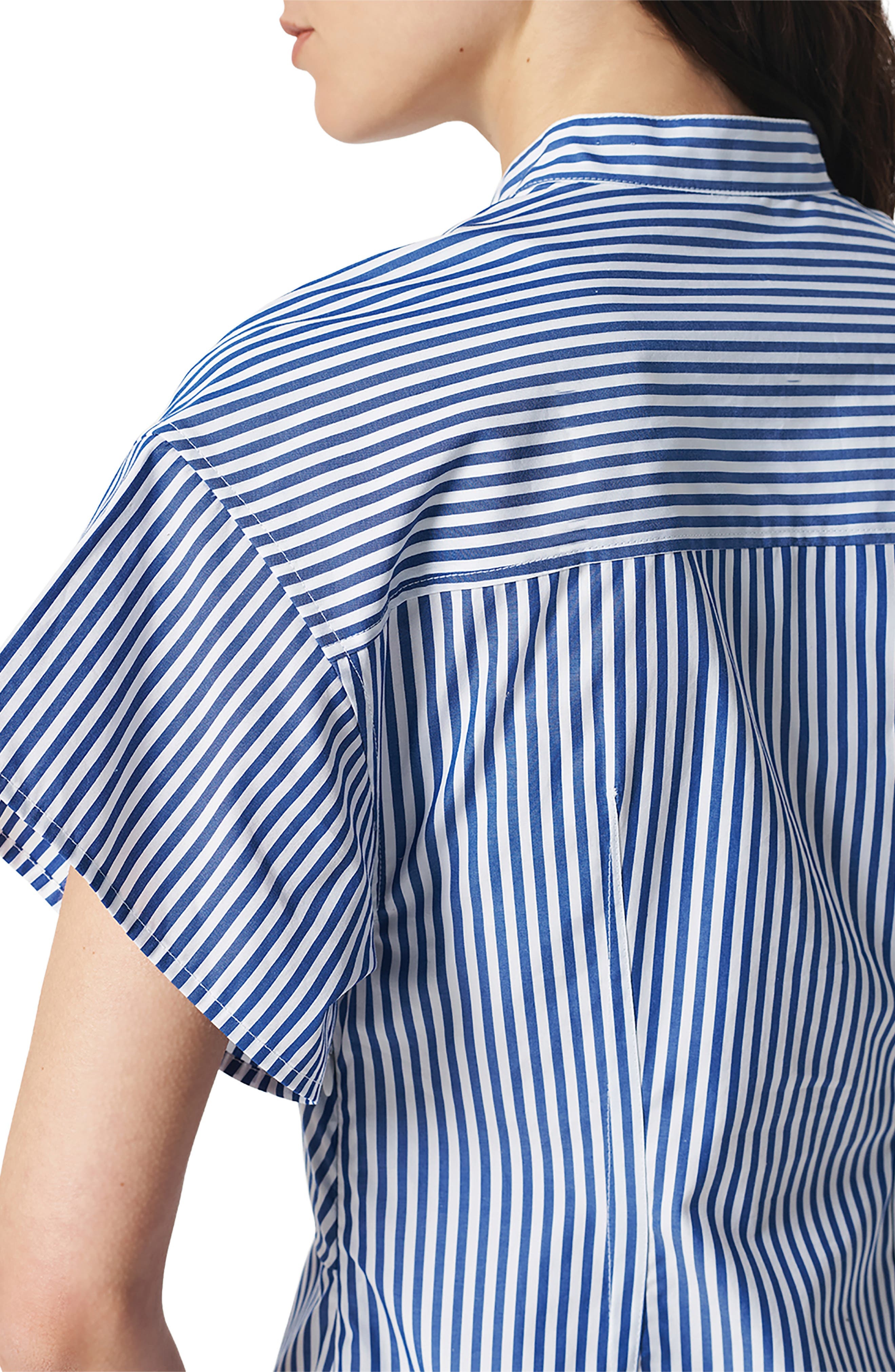 rag & bone Gretchen Stripe Poplin Shirtdress in Navy Stripe at Nordstrom - 5