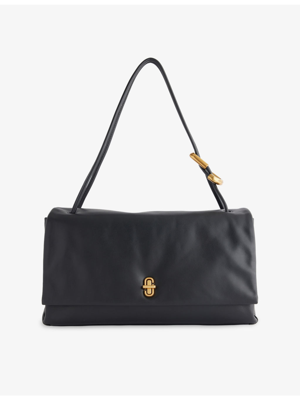Large Dual-Strap Leather Shoulder Bag - 1