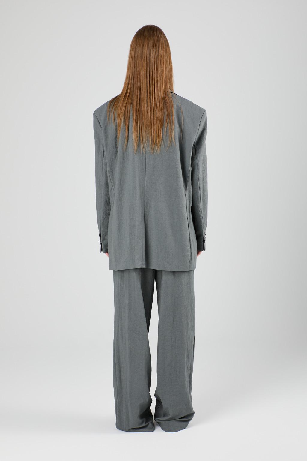 Gray ECONYL® Suit Blazer - 5