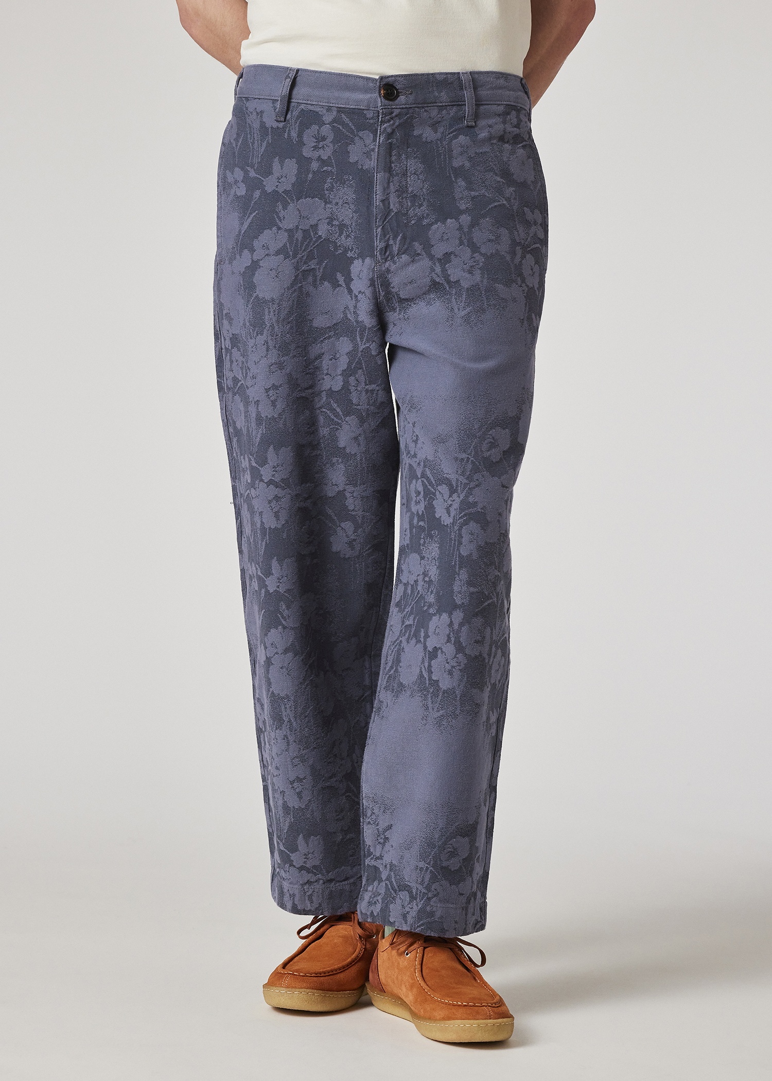 Paul Smith + Lee® Indigo Jacquard Tapered Trousers - 3