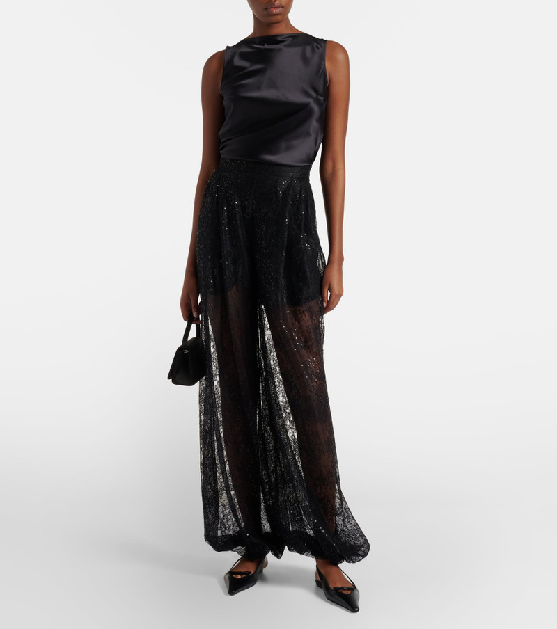 NINA RICCI Sequined lace balloon pants outlook