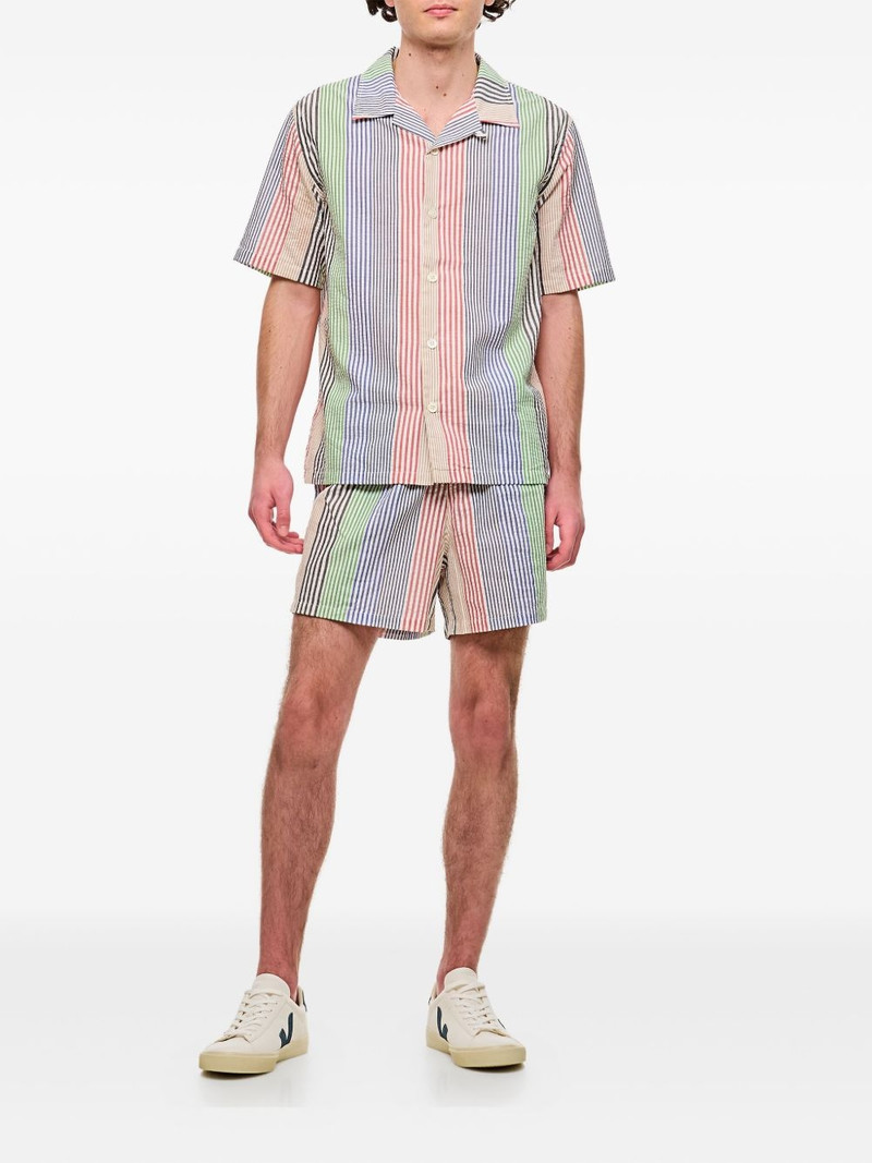 HOWLIN' striped-pattern seersucker-texture shorts outlook