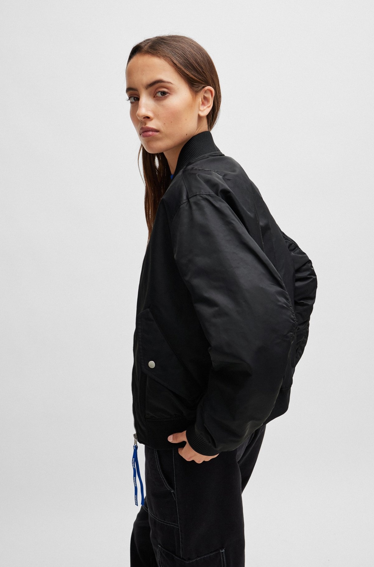 WATER-REPELLENT BOMBER JACKET WITH BRANDED ZIP PULLER - 6