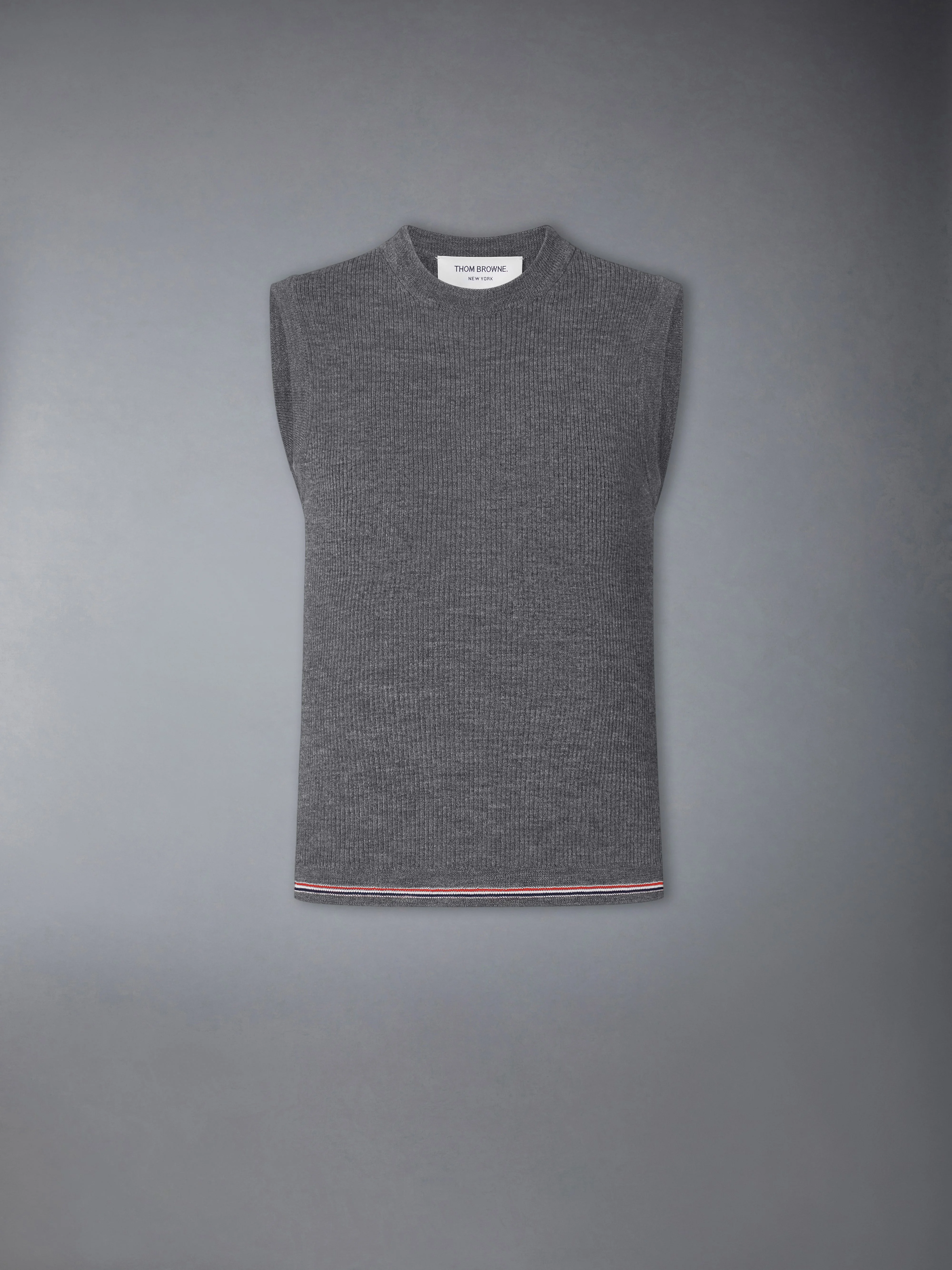 MERINO WOOL RWB STRIPE SHELL TOP - 1