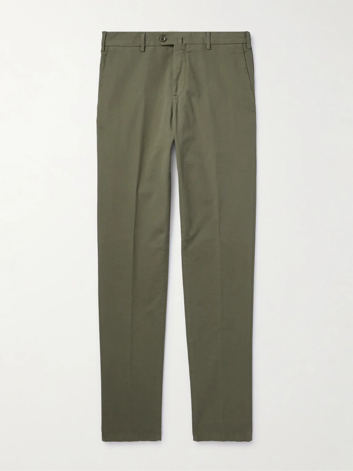 Slim-Fit Stretch-Cotton Trousers - 1