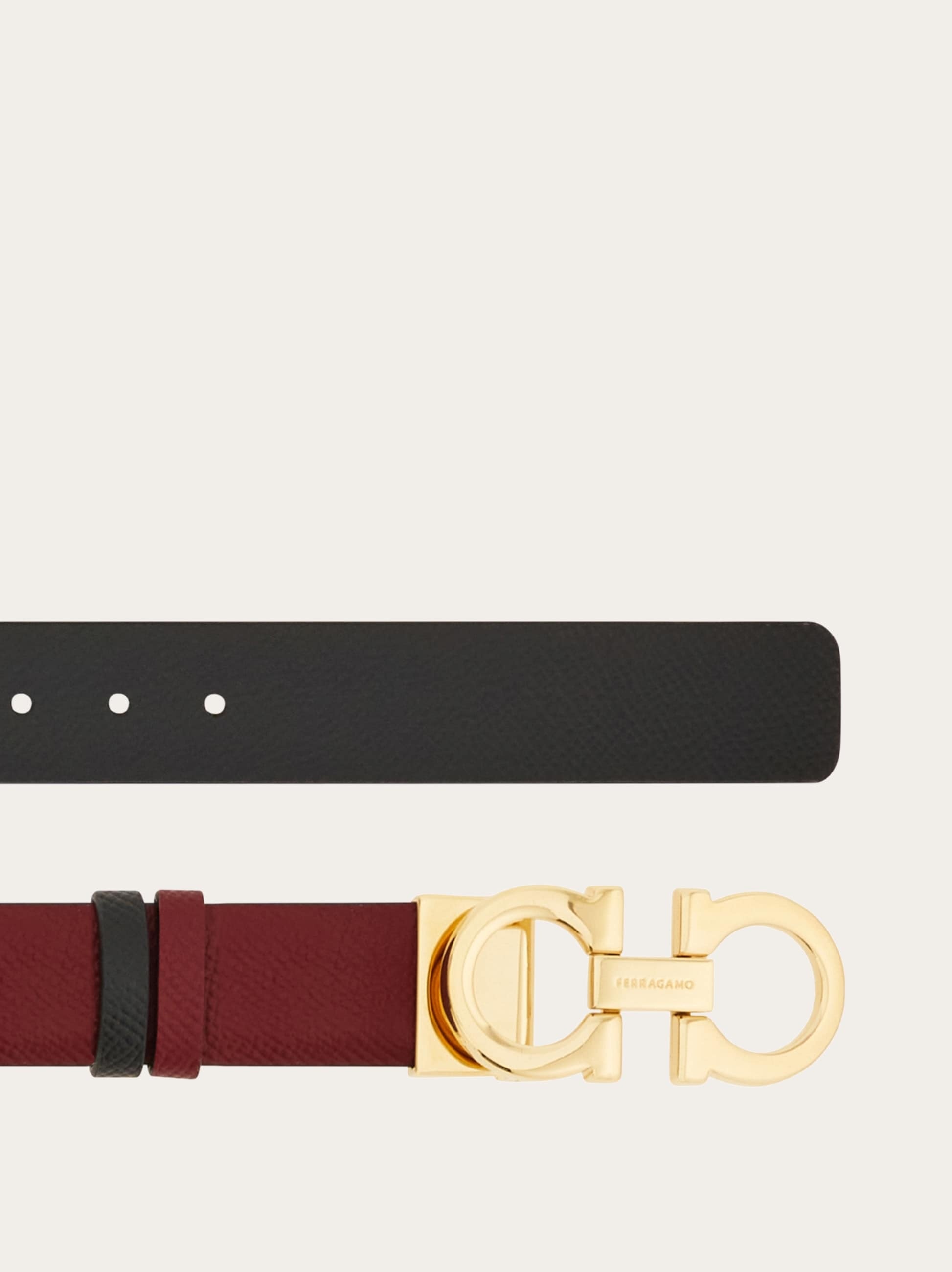 Adjustable and reversible Gancini belt - 2