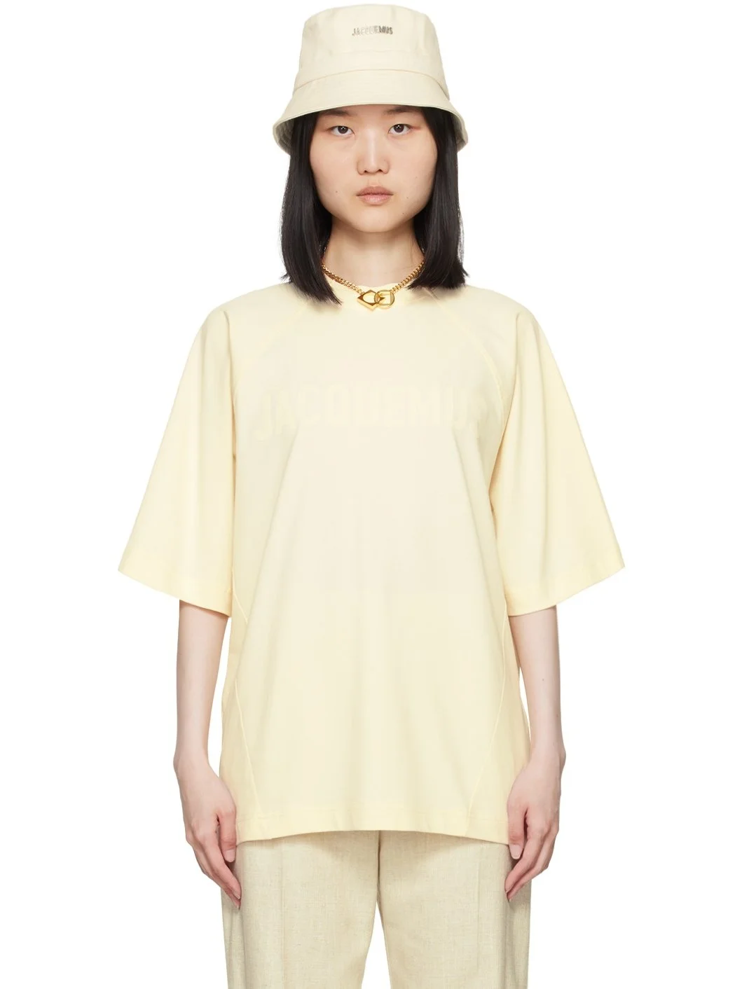 Beige Les Classiques 'Le t-shirt Typo' T-Shirt - 1