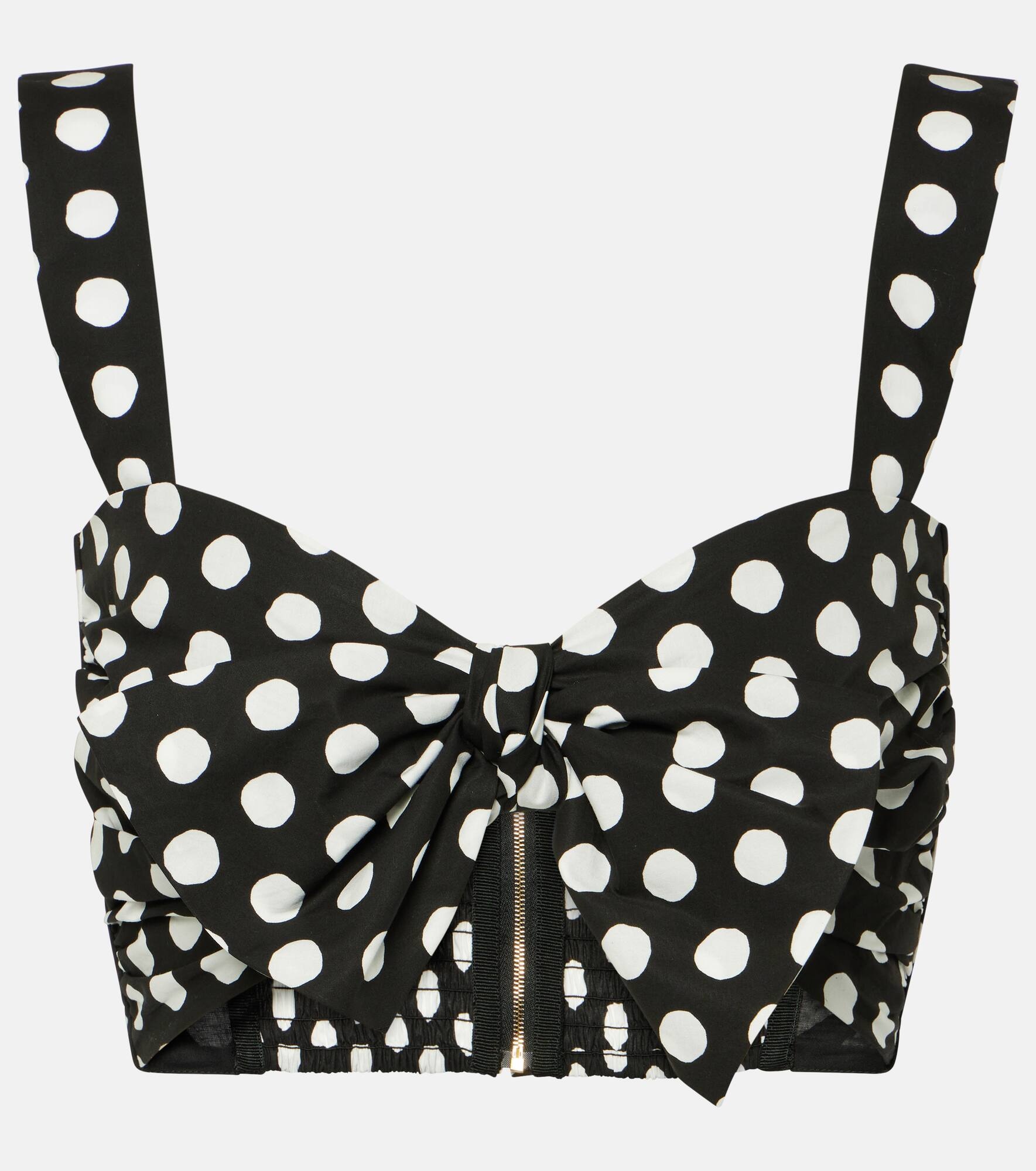 Capri polka-dot cotton bra top - 1