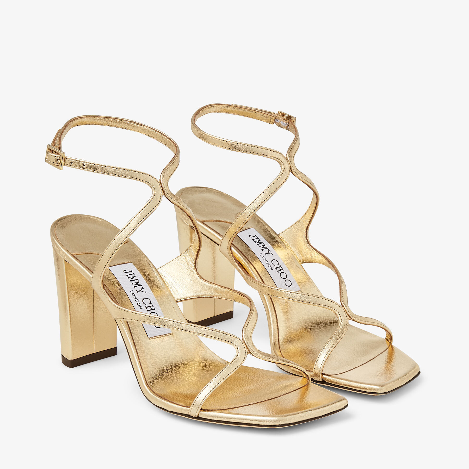 Azie 85
Gold Metallic Nappa Leather Sandals - 2