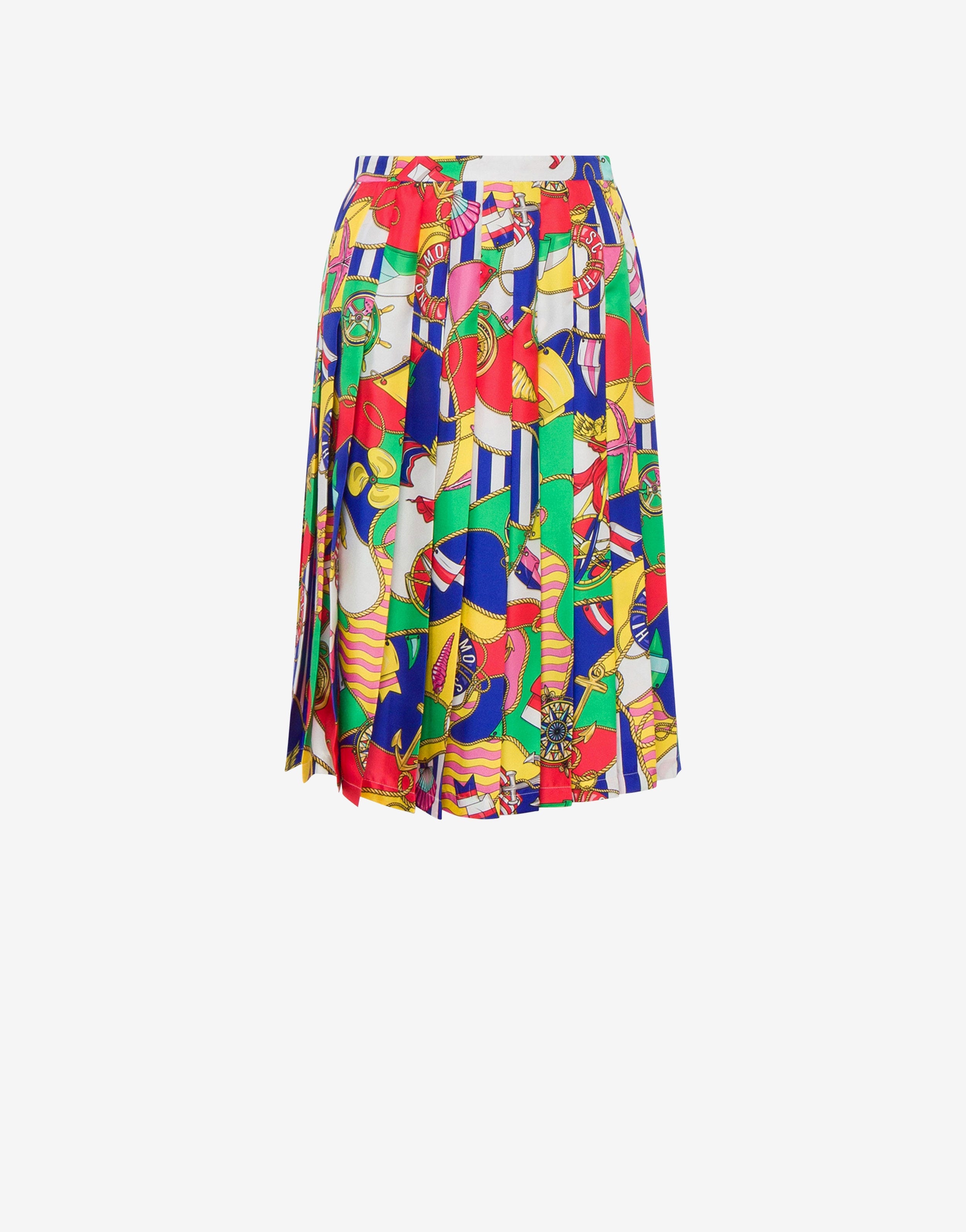 ALL-OVER NAUTICAL SILK TWILL SKIRT - 1