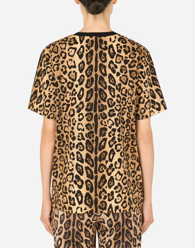 Dolce & Gabbana Short-sleeved leopard-print jersey T-shirt outlook