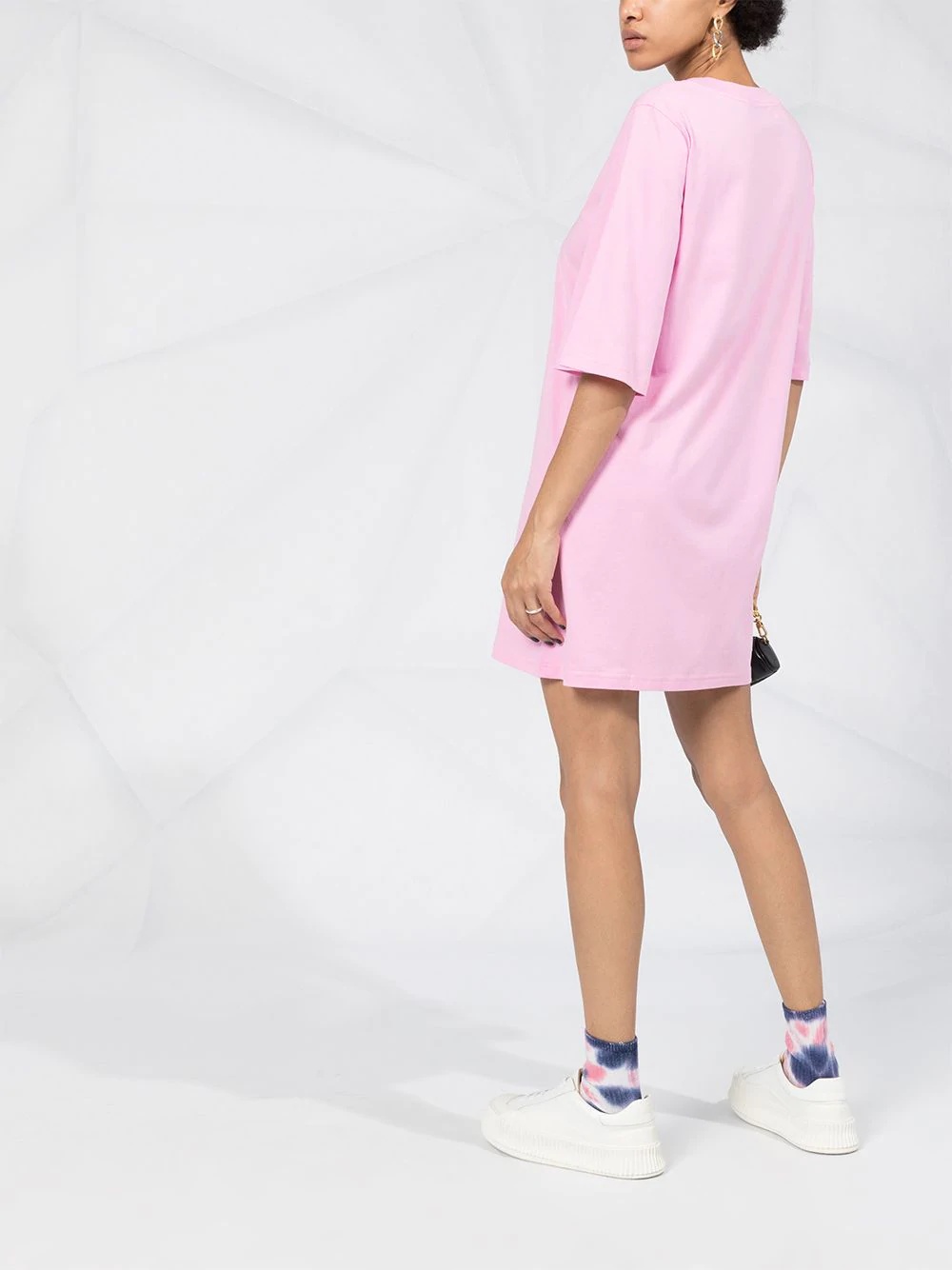 logo printed T-shirt dress - 4