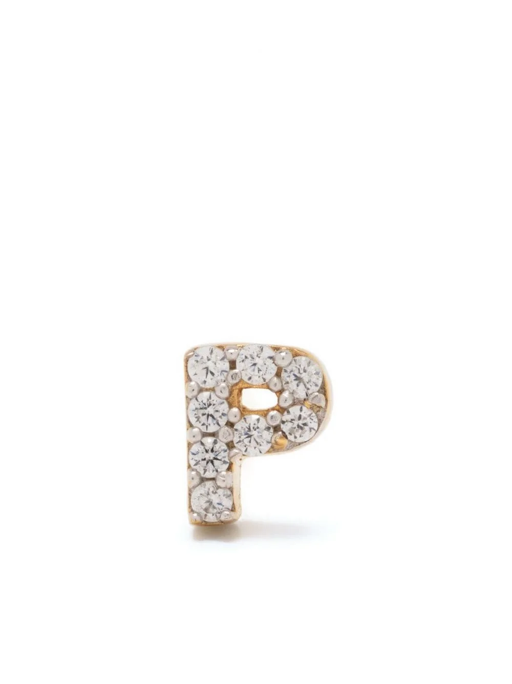 Initial single stud earring - 1