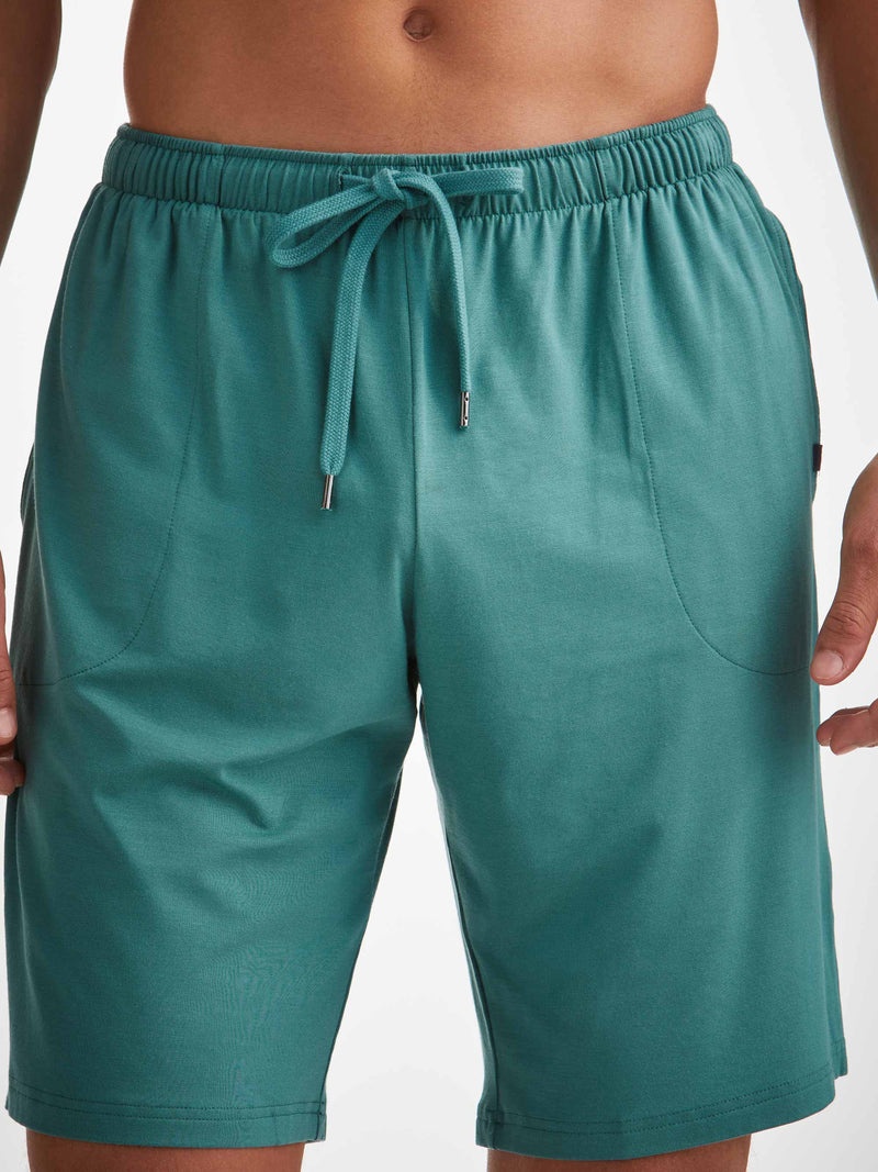 Men's Lounge Shorts Basel Micro Modal Stretch Teal - 5