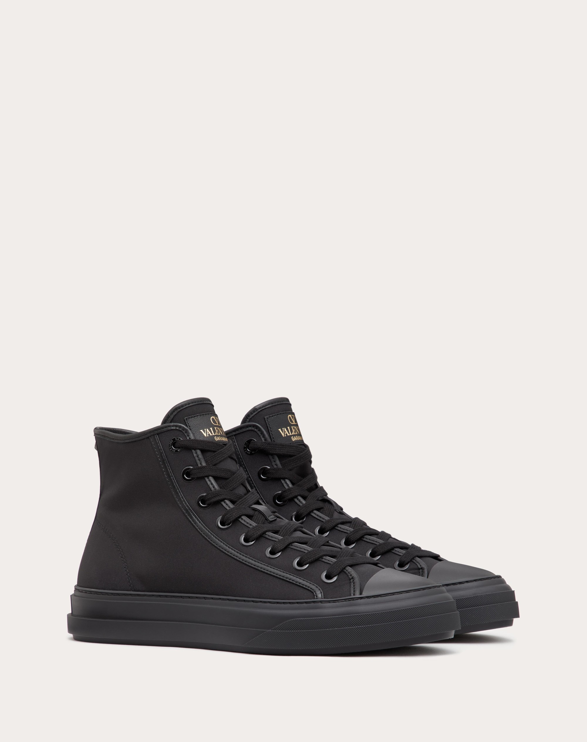 TOTALOOP NYLON AND LEATHER HIGH-TOP SNEAKER - 2