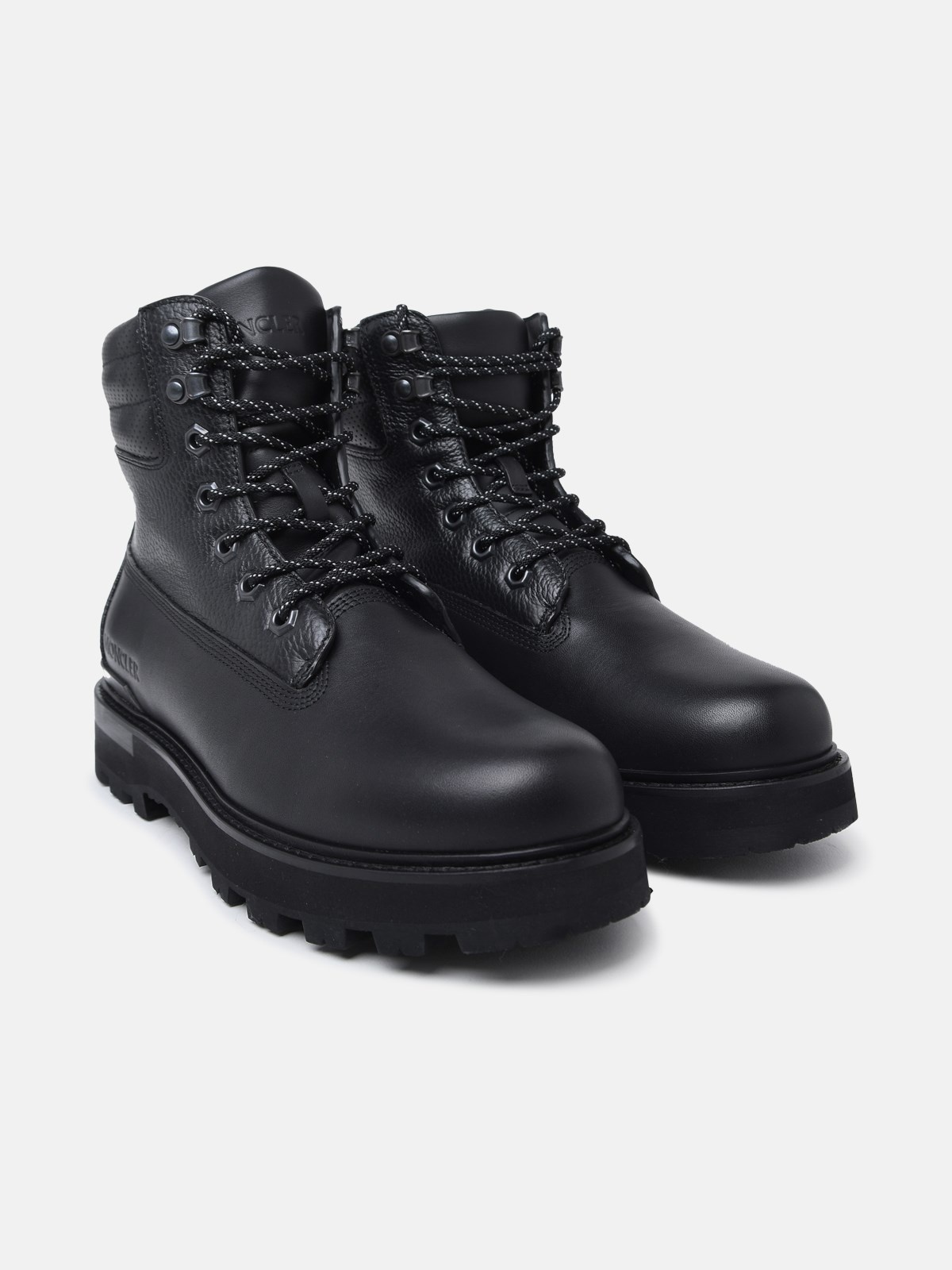 PEKA BLACK LEATHER LACE-UP BOOTS - 2
