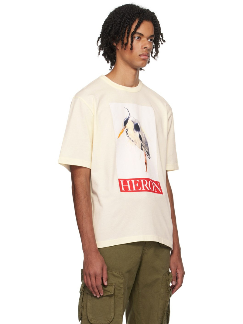 Heron Bird Painted 코튼 티셔츠 2