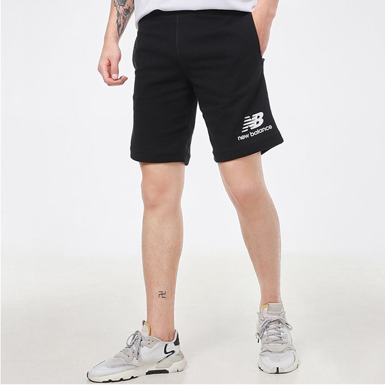 New Balance Essentials Stacked Logo Shorts 'Black' AMS03558-BK - 5