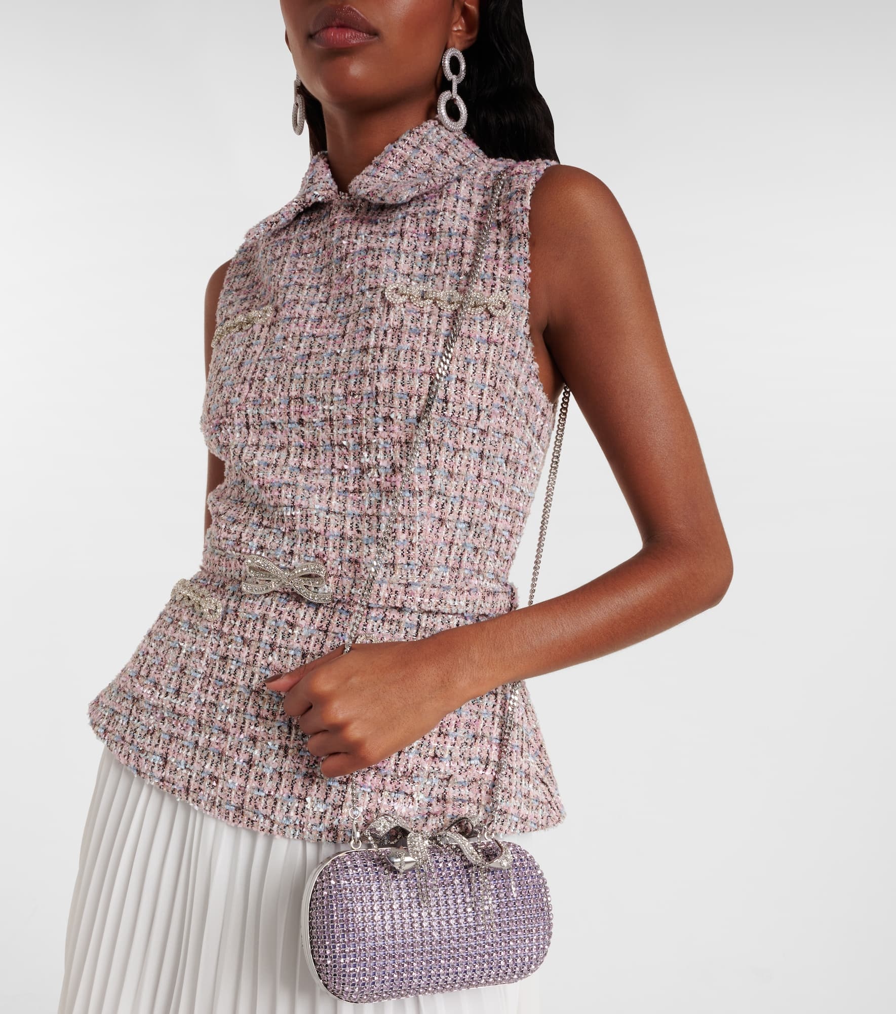 Crystal-embellished clutch - 6