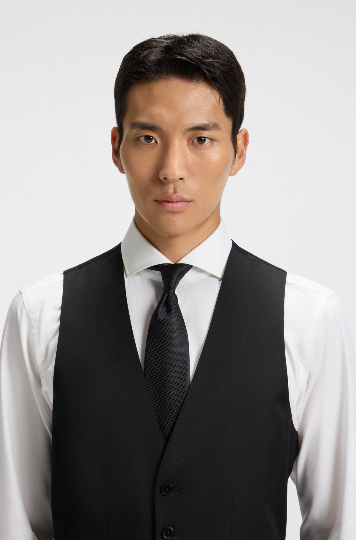 SINGLE-BREASTED WAISTCOAT IN VIRGIN-WOOL SERGE - 4