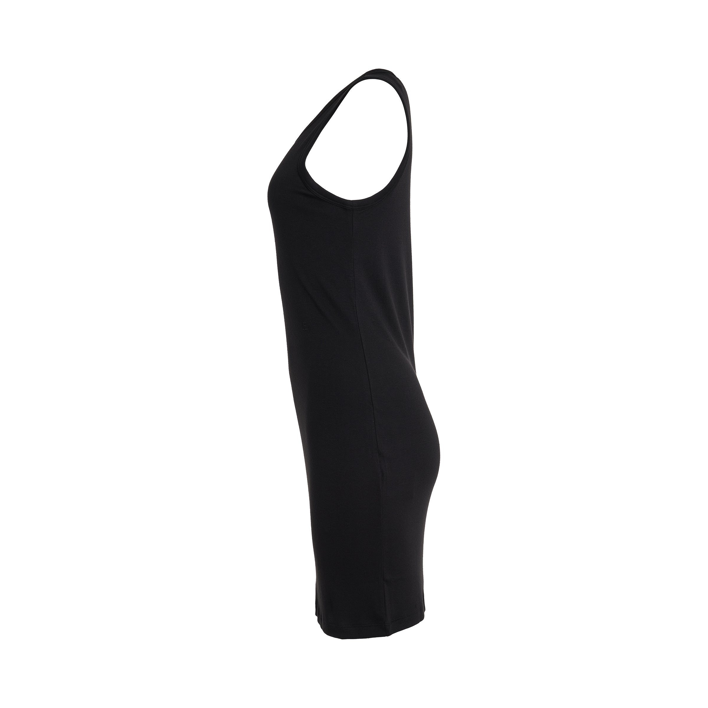 Rib Tank Dress in Black - 3