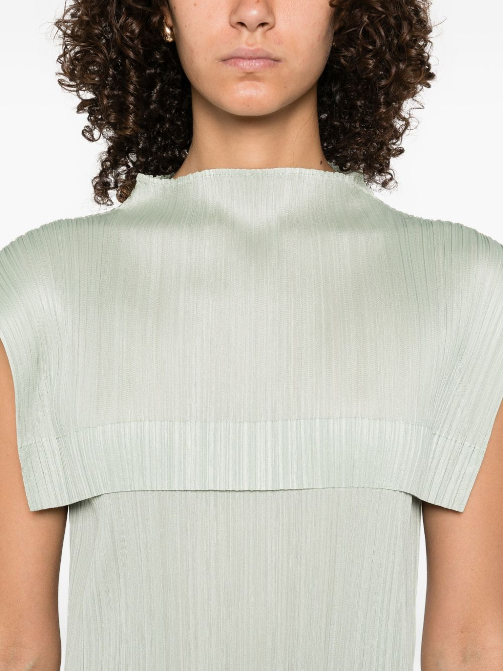 pleated sleeveless dress - 5