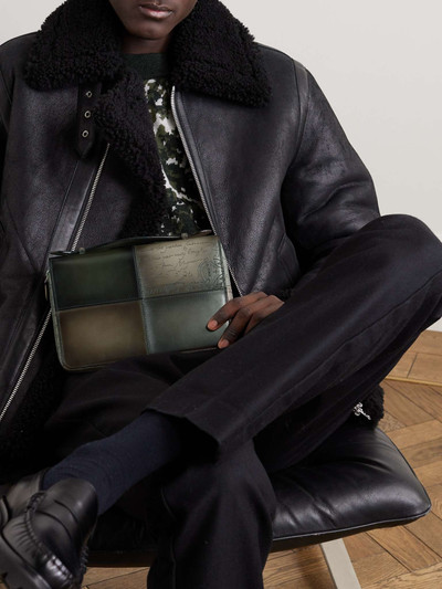 Berluti Itauba Scritto Panelled Venezia Leather Pouch outlook