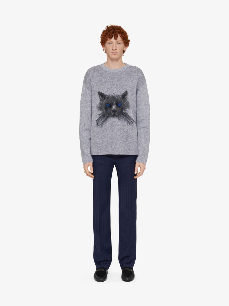 Givenchy SWEATER IN WOOL AND MOHAIR WITH CAT JACQUARD outlook