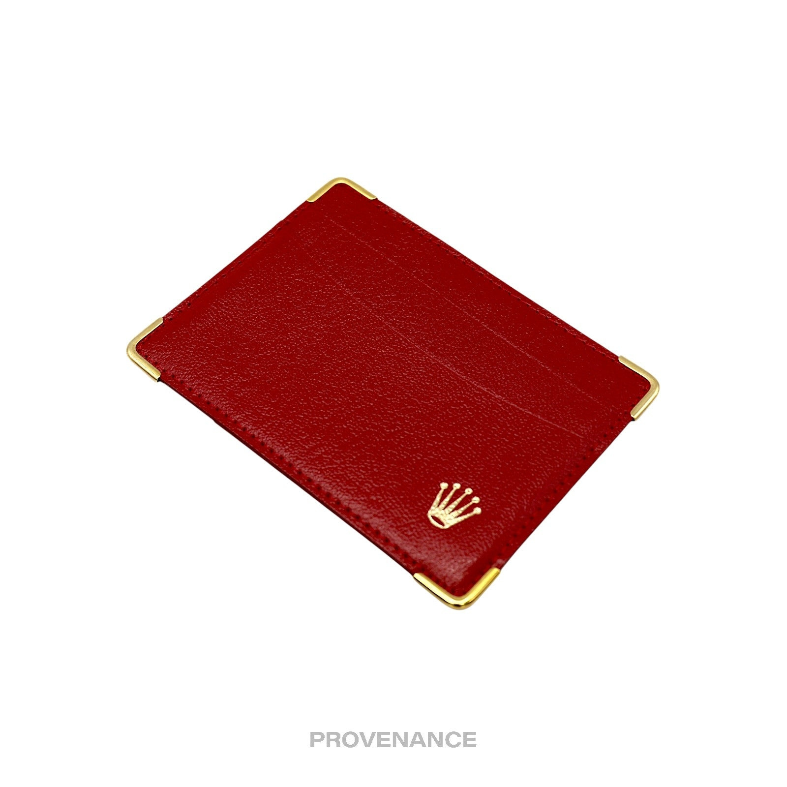 Rolex Card Holder Wallet - Red Leather II - 2