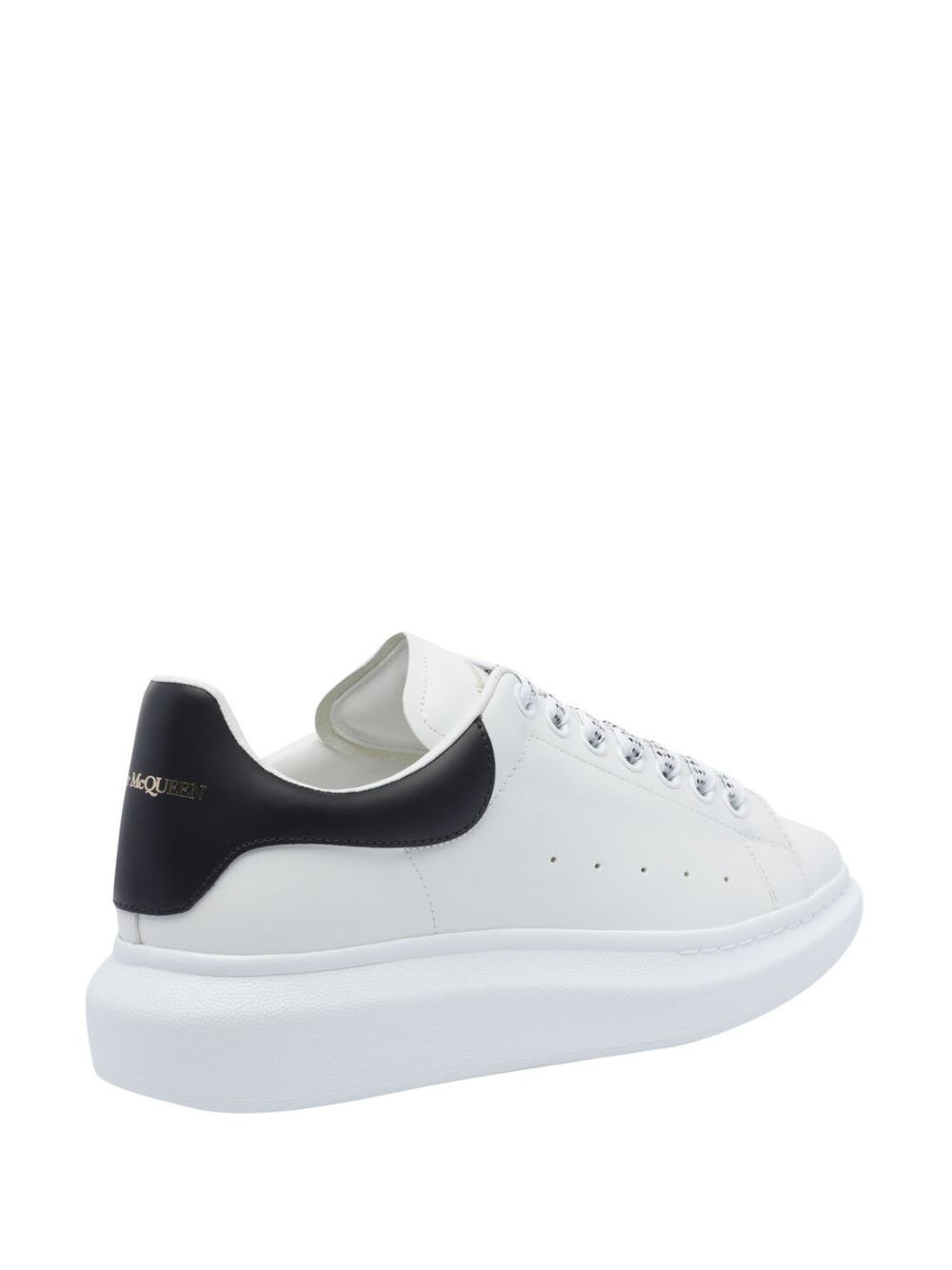 Oversized leather lace-up sneakers - 3