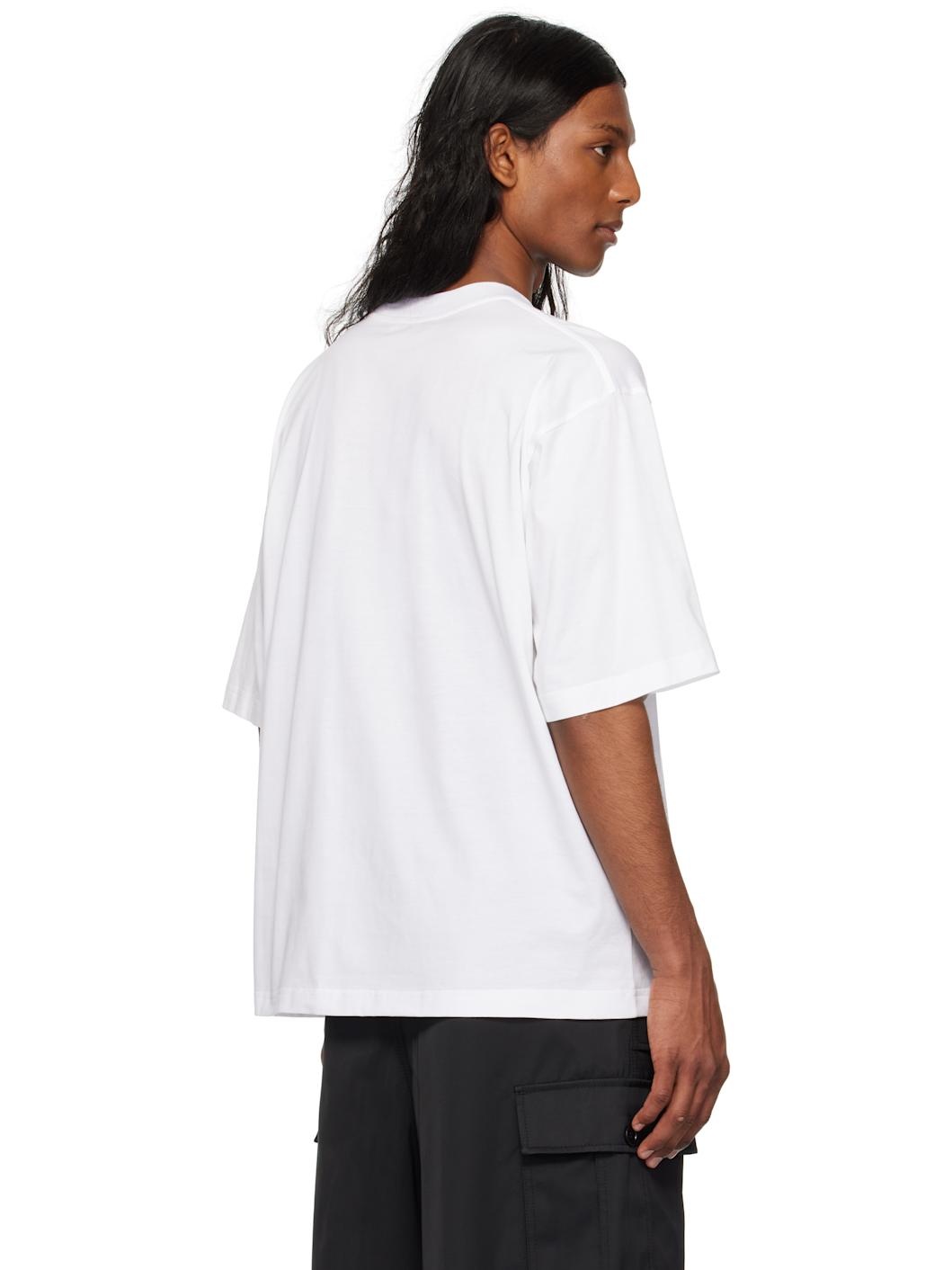 White Dante Print Cotton T-shirt - 3