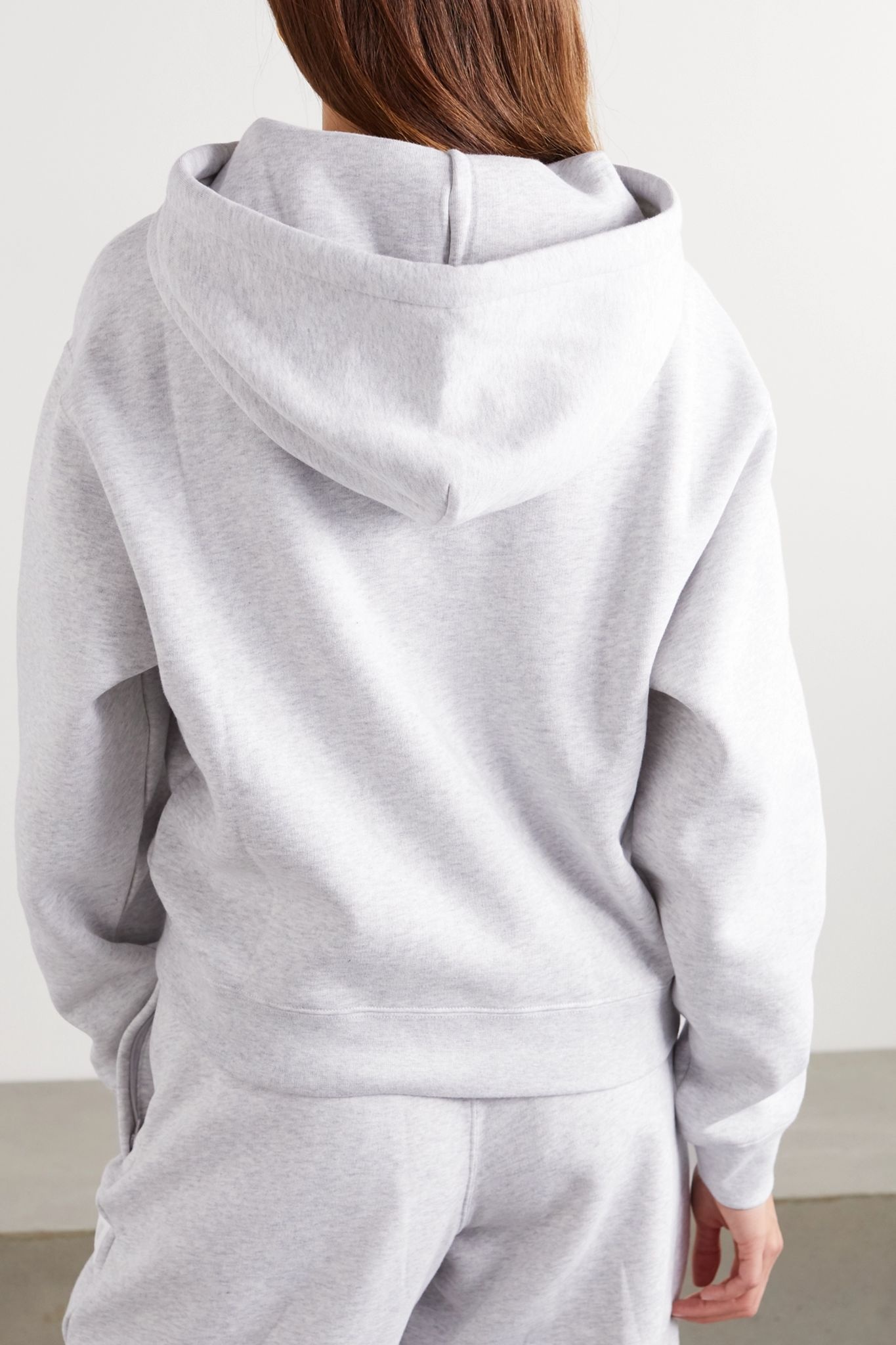 Printed mélange cotton-blend jersey hoodie - 3