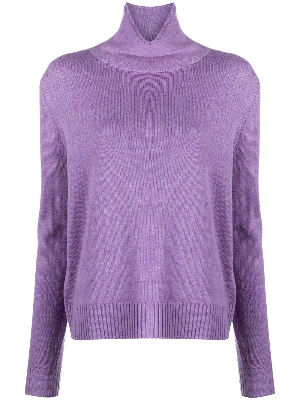 roll-neck fitted jumper - 1