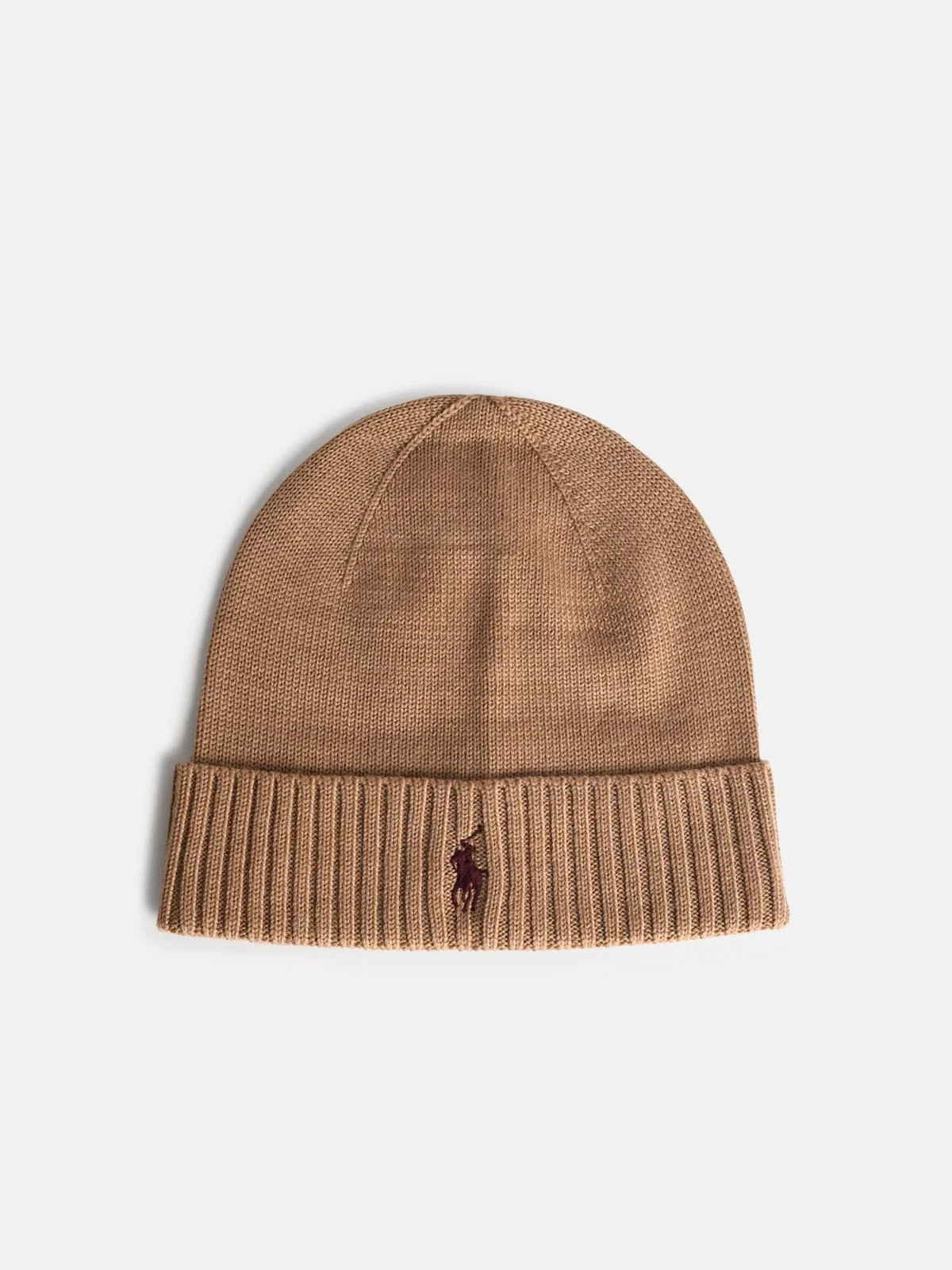 BEIGE WOOL BEANIE - 1