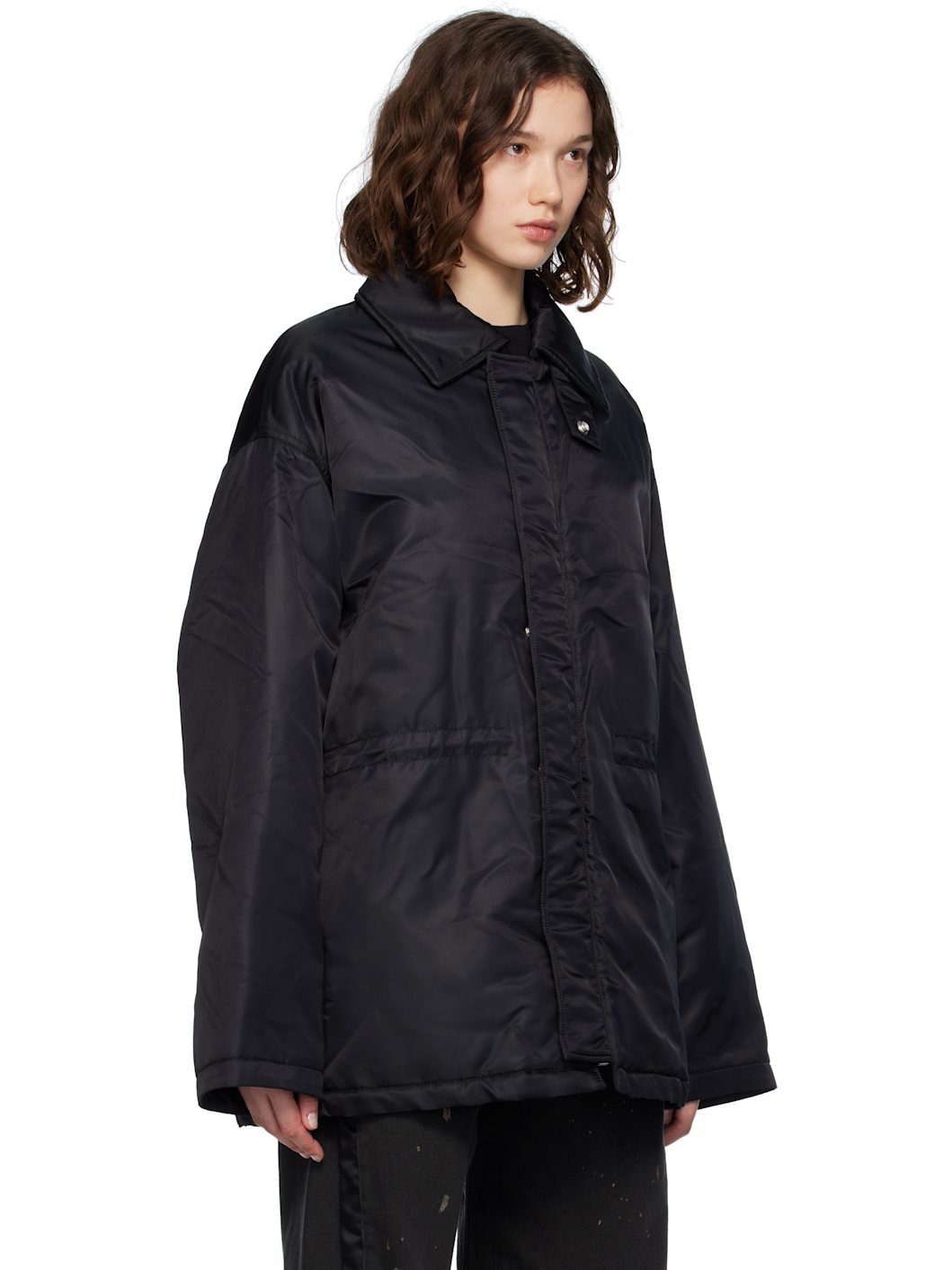 Black Nylon Sports Jacket - 2