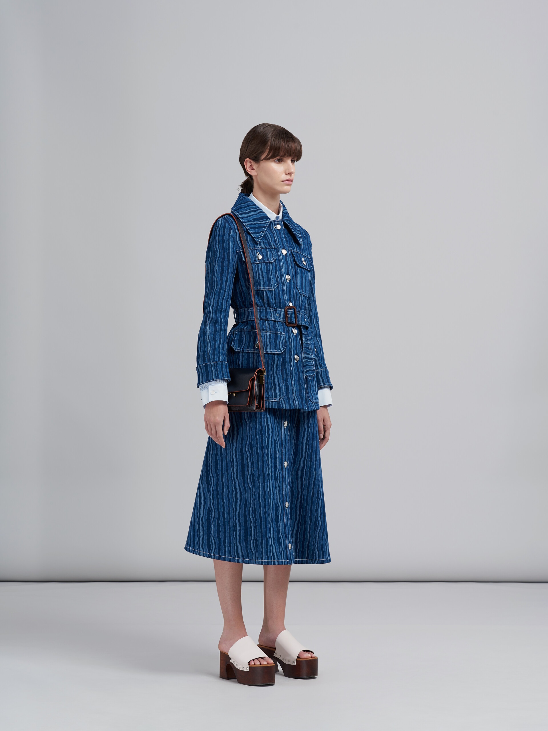 DEGRADÉ DENIM SKIRT - 5