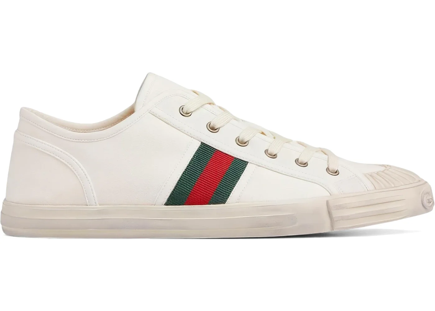 Gucci Low-Top Sneaker Web Stripe White - 1