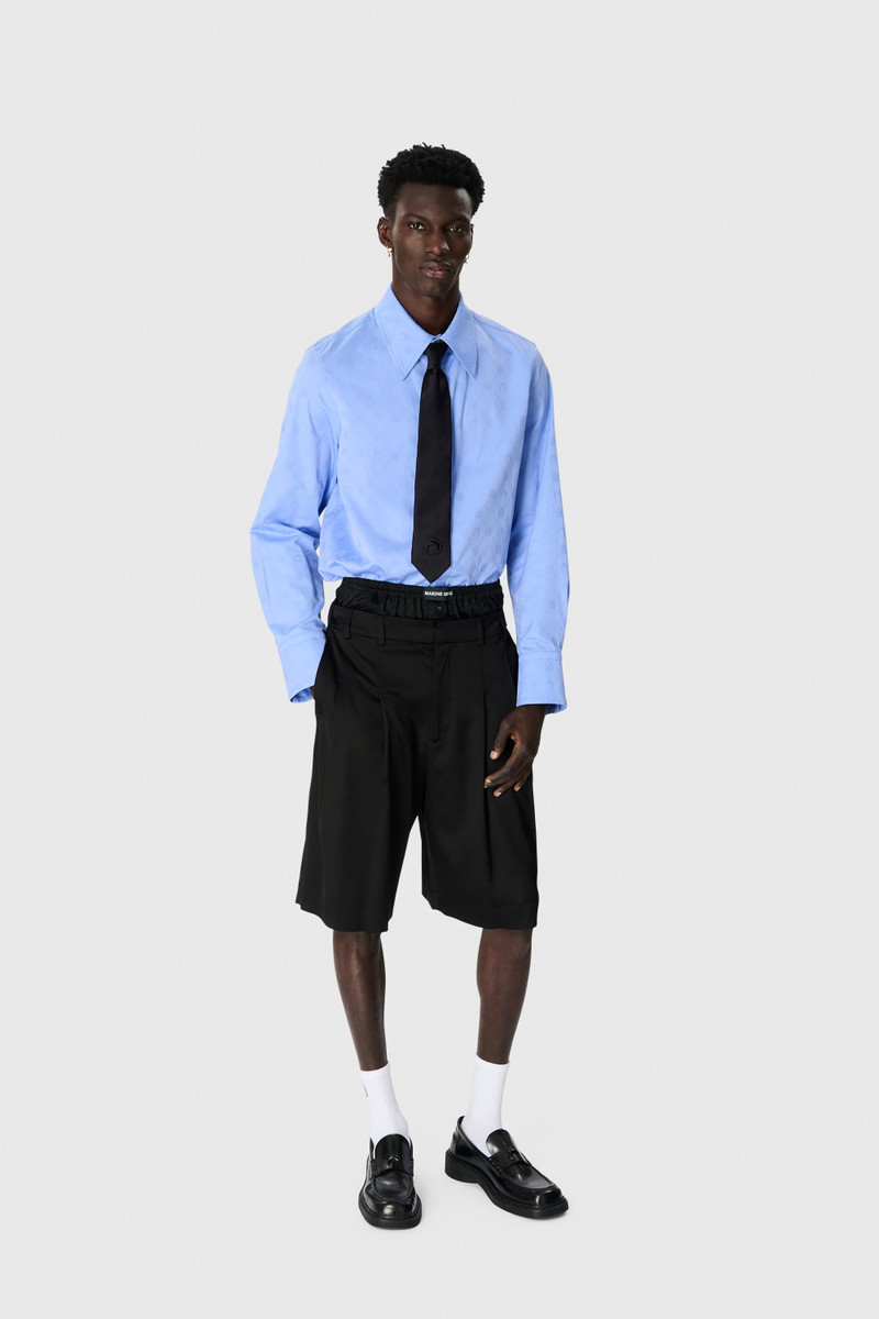 Marine Serre DRAPED SATIN BOXER WAISTED SHORTS outlook