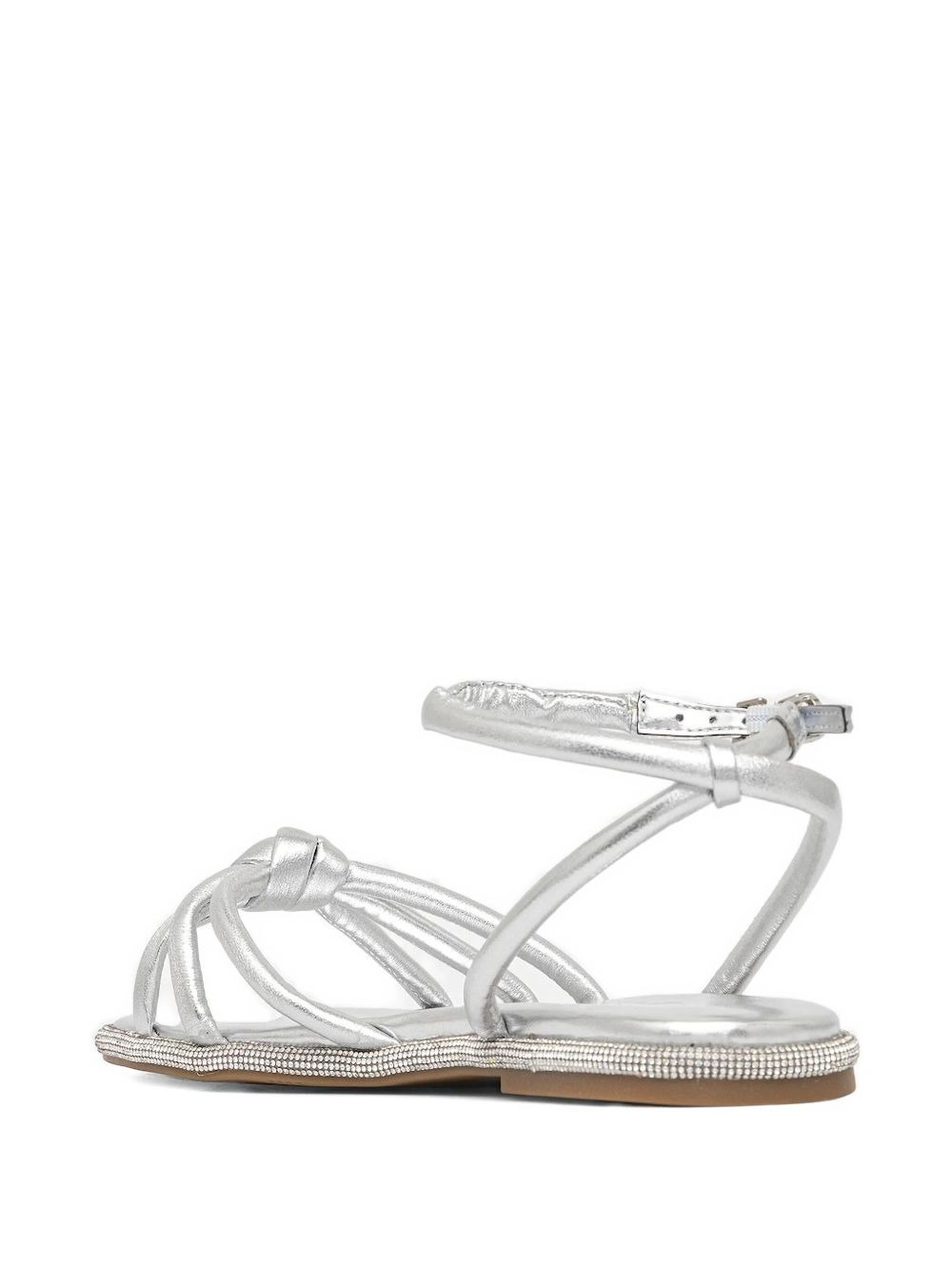 knotted embellished sandals - 2