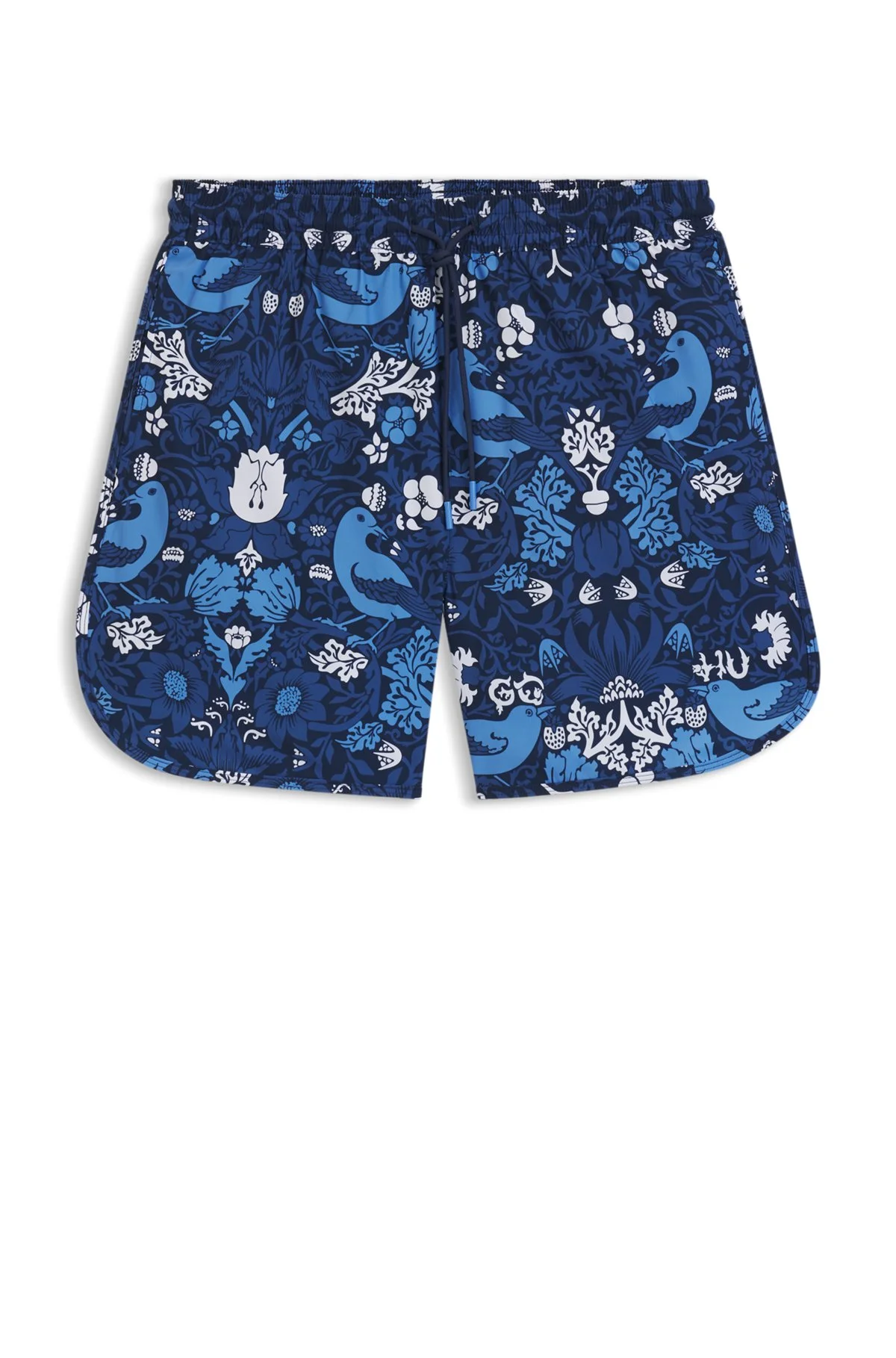 PRINTED SWIM SHORTS WITH EMBROIDERED LOGO - 1
