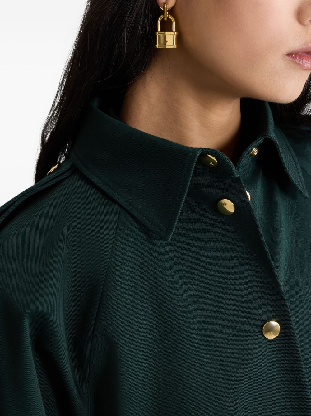 gabardine belted shirt - 4