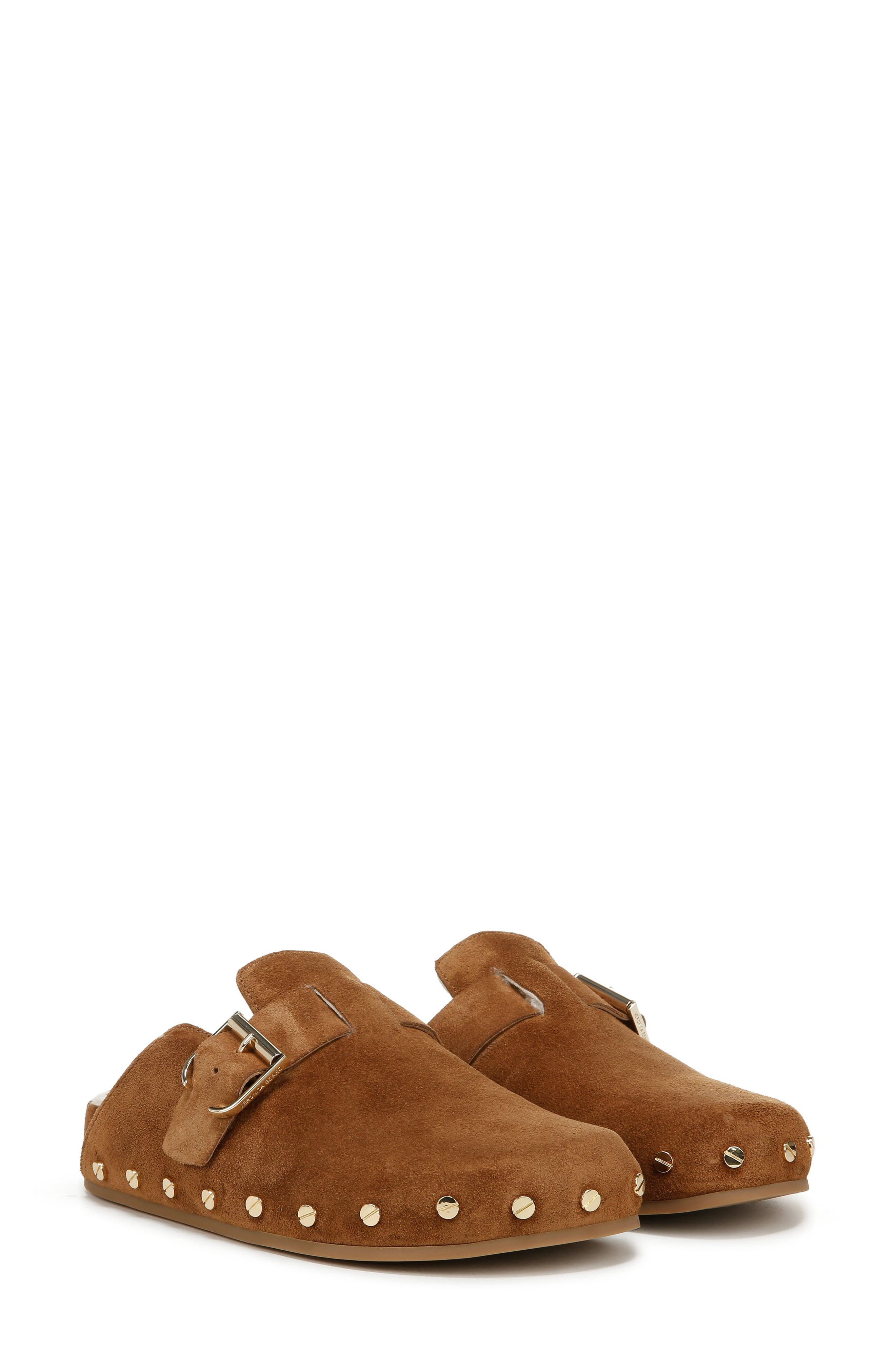 Veronica Beard Fern 2 Genuine Shearling Clog in Caramel at Nordstrom - 8