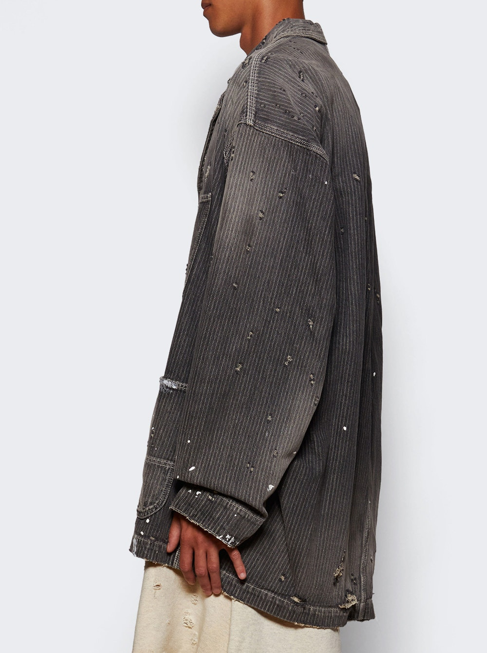 Aged Chore Jacket Black - 3